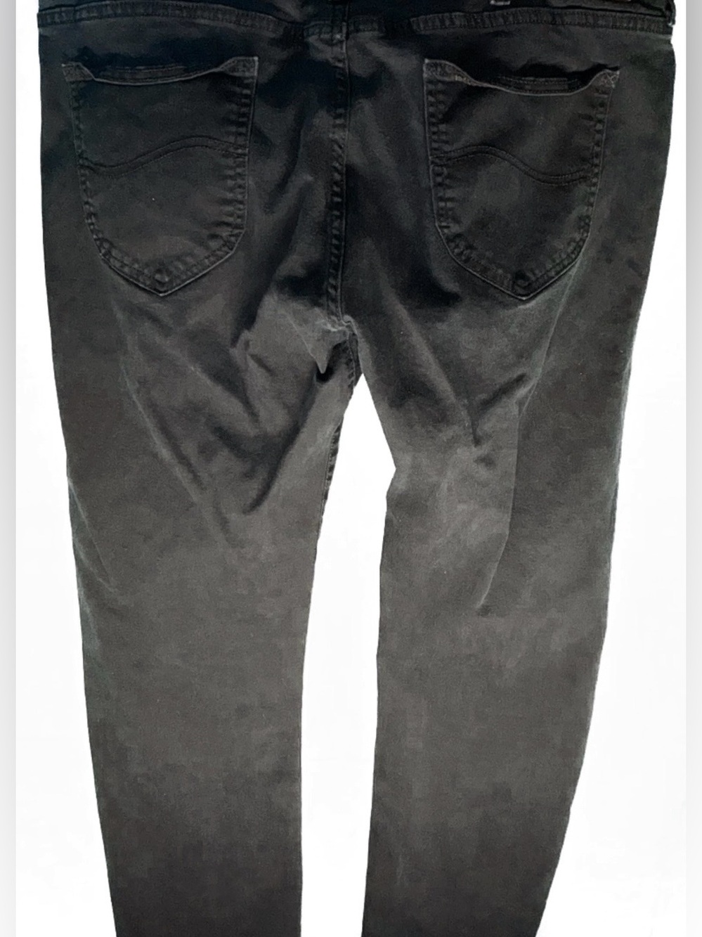 Lee Slim Straight Black Jeans 40W x 32L